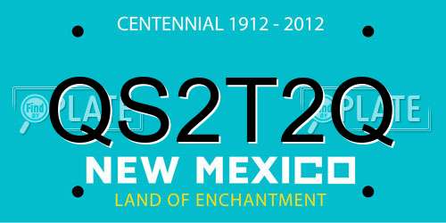 QS2T2Q New Mexico License Plate