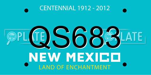 QS683 New Mexico License Plate