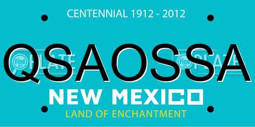 QSAOSSA New Mexico License Plate