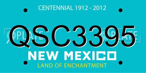 QSC3395 New Mexico License Plate