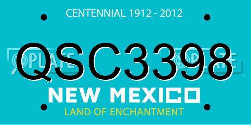 QSC3398 New Mexico License Plate
