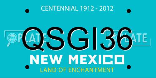 QSGI36 New Mexico License Plate