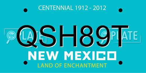 QSH89T New Mexico License Plate