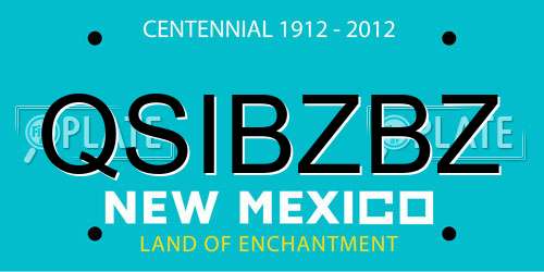 QSIBZBZ New Mexico License Plate