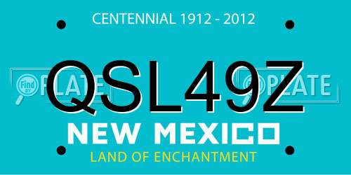 QSL49Z New Mexico License Plate
