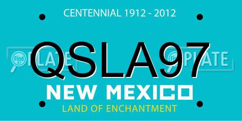 QSLA97 New Mexico License Plate