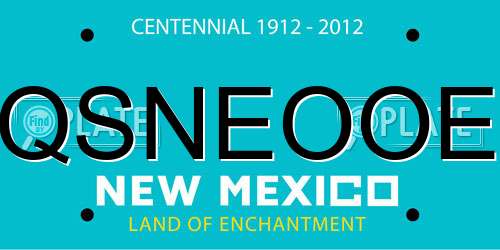 QSNEOOE New Mexico License Plate