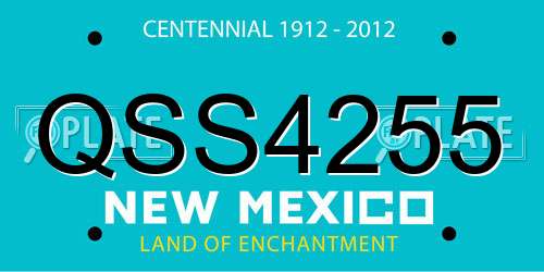 QSS4255 New Mexico License Plate