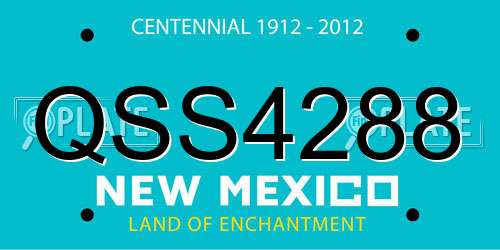 QSS4288 New Mexico License Plate