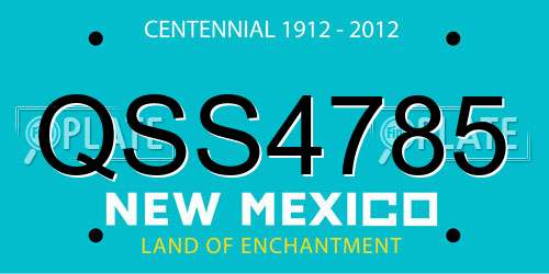 QSS4785 New Mexico License Plate