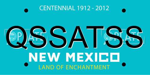 QSSATSS New Mexico License Plate