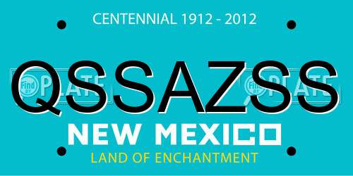QSSAZSS New Mexico License Plate
