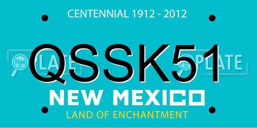 QSSK51 New Mexico License Plate