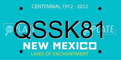 QSSK81 New Mexico License Plate