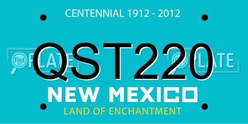 QST220 New Mexico License Plate