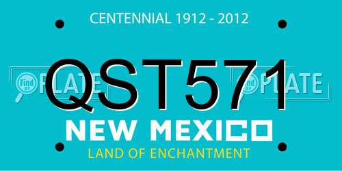 QST571 New Mexico License Plate