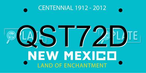QST72D New Mexico License Plate