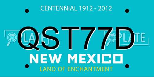 QST77D New Mexico License Plate