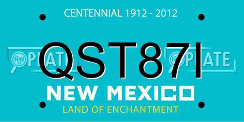 QST87I New Mexico License Plate