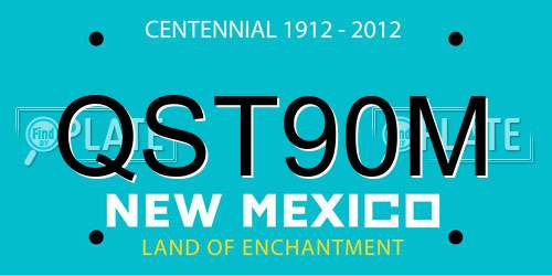 QST90M New Mexico License Plate