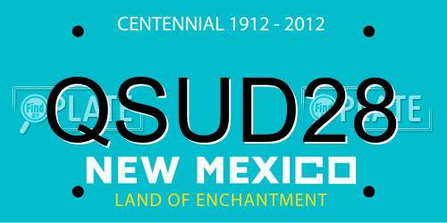 QSUD28 New Mexico License Plate