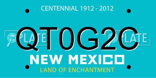 QT0G2C New Mexico License Plate