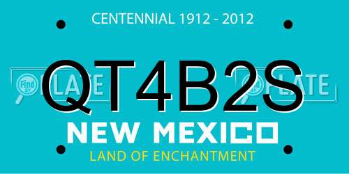 QT4B2S New Mexico License Plate