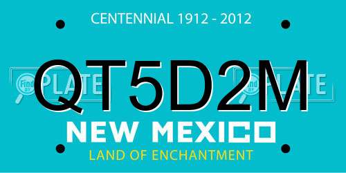 QT5D2M New Mexico License Plate