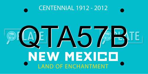 QTA57B New Mexico License Plate