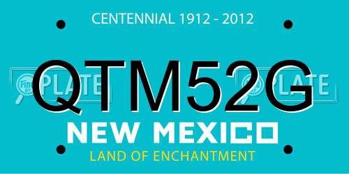 QTM52G New Mexico License Plate