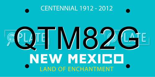QTM82G New Mexico License Plate
