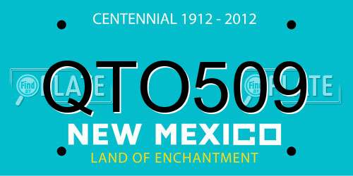 QTO509 New Mexico License Plate