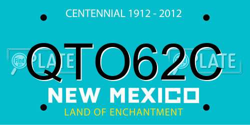 QTO62C New Mexico License Plate