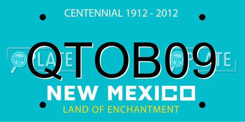 QTOB09 New Mexico License Plate