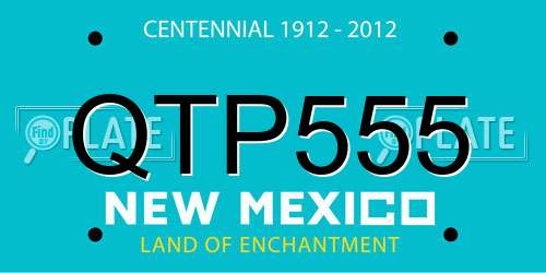 QTP555 New Mexico License Plate