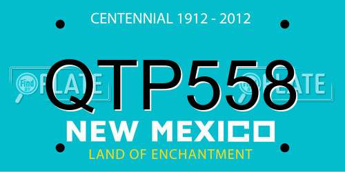 QTP558 New Mexico License Plate