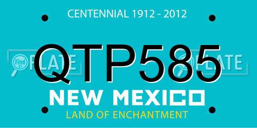 QTP585 New Mexico License Plate