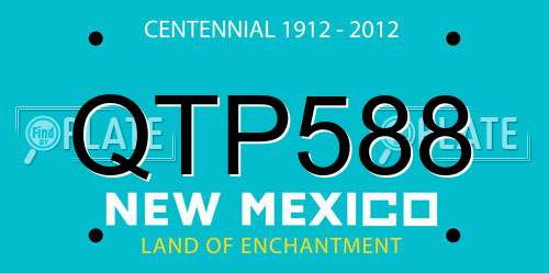 QTP588 New Mexico License Plate