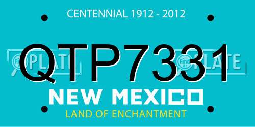 QTP7331 New Mexico License Plate