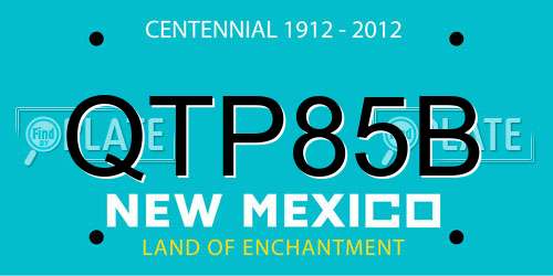 QTP85B New Mexico License Plate