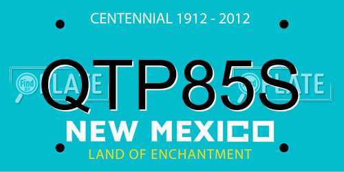QTP85S New Mexico License Plate