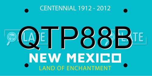 QTP88B New Mexico License Plate