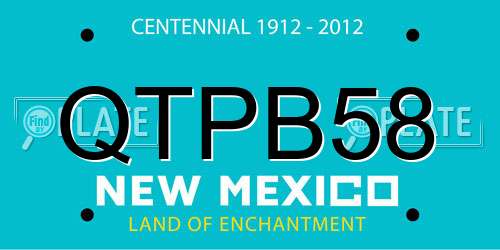 QTPB58 New Mexico License Plate