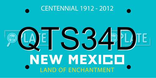 QTS34D New Mexico License Plate