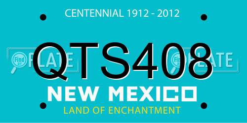 QTS408 New Mexico License Plate