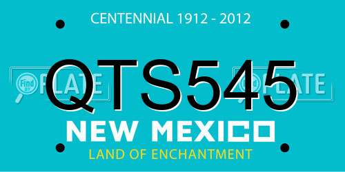 QTS545 New Mexico License Plate