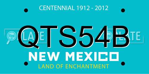 QTS54B New Mexico License Plate