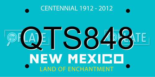 QTS848 New Mexico License Plate