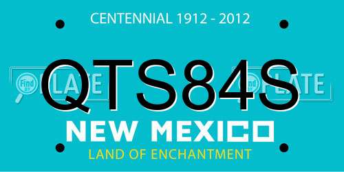 QTS84S New Mexico License Plate
