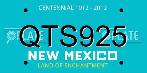 QTS925 New Mexico License Plate